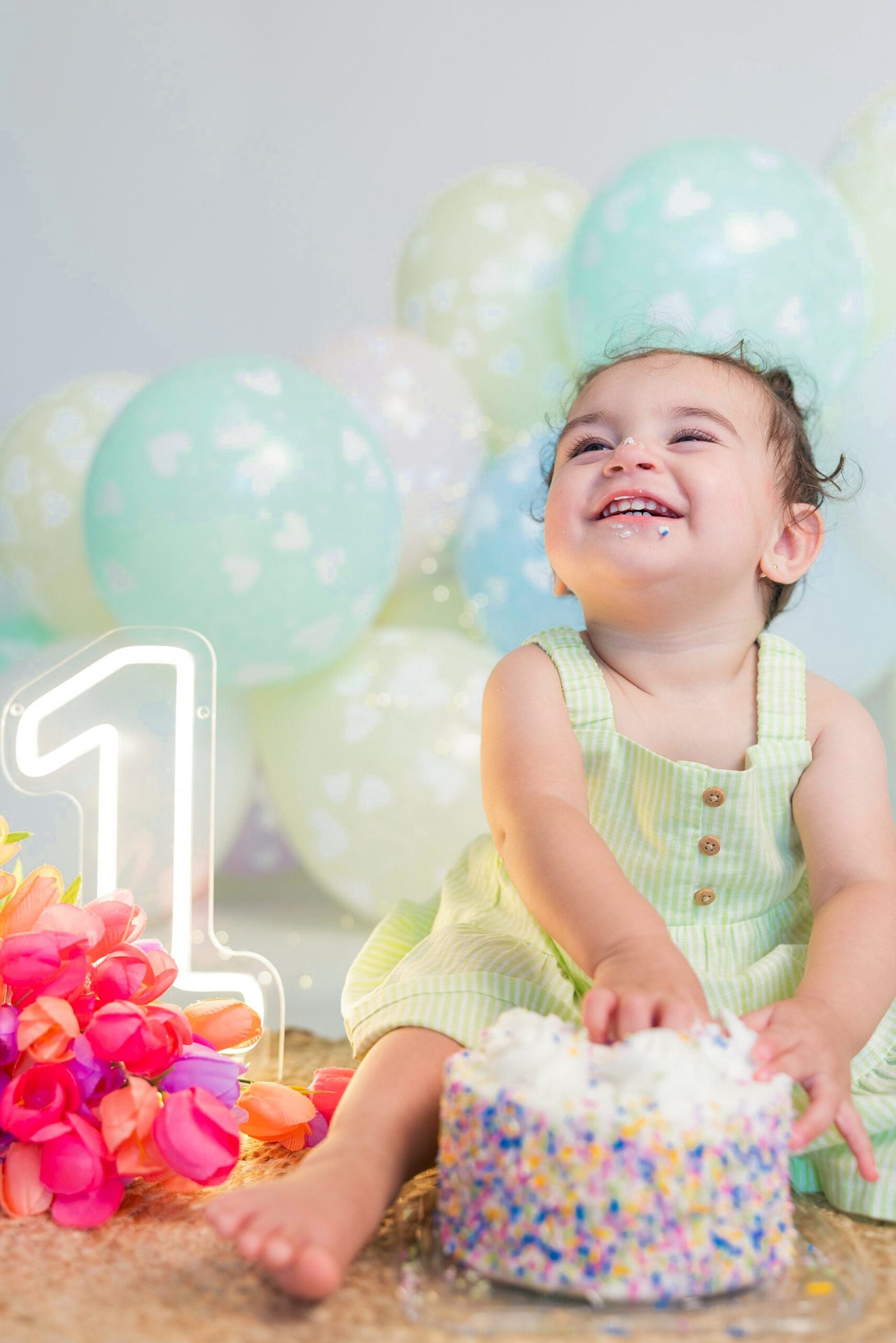 First birthday cake smash session, photographed by Studio FB USA