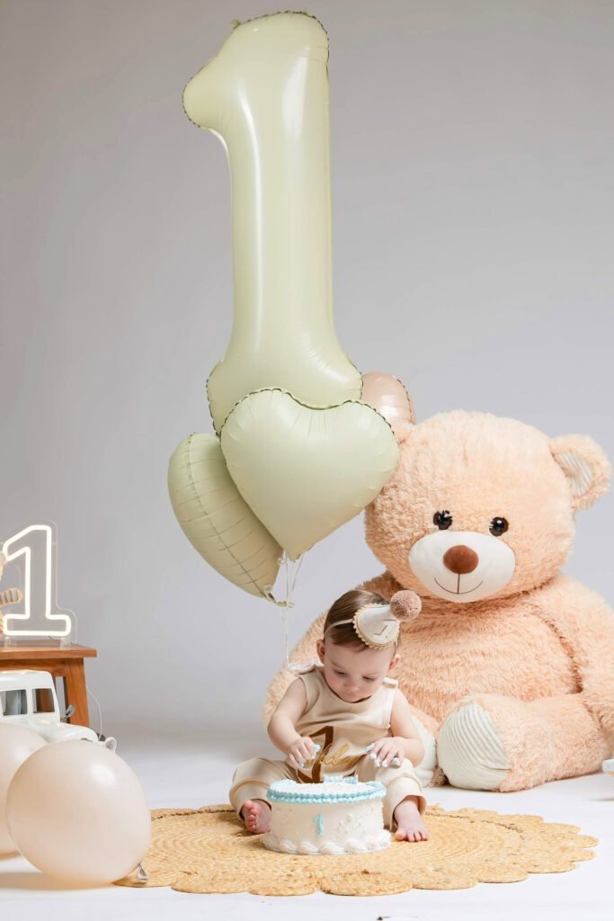 First birthday cake smash session, photographed by Studio FB USA